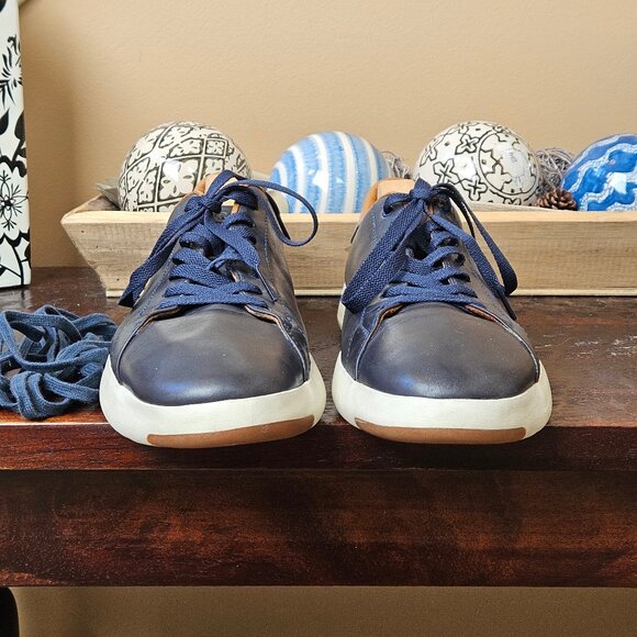 Cole Haan Men's GrandPro Leather Sneaker, Navy, Sz 11.5 - Picture 4 of 16